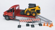 Bruder MB Sprinter w/ CAT Skid Steer Loader and Accessories